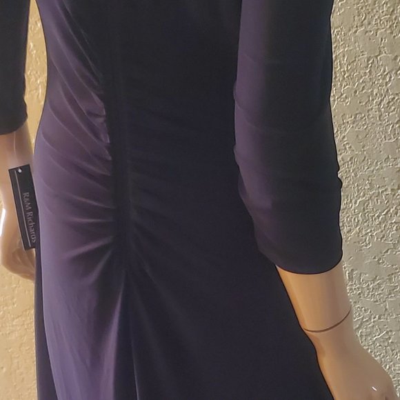 Long black, cold shoulder R& M Richards evening dress. Size 12. NWT. - Picture 7 of 8